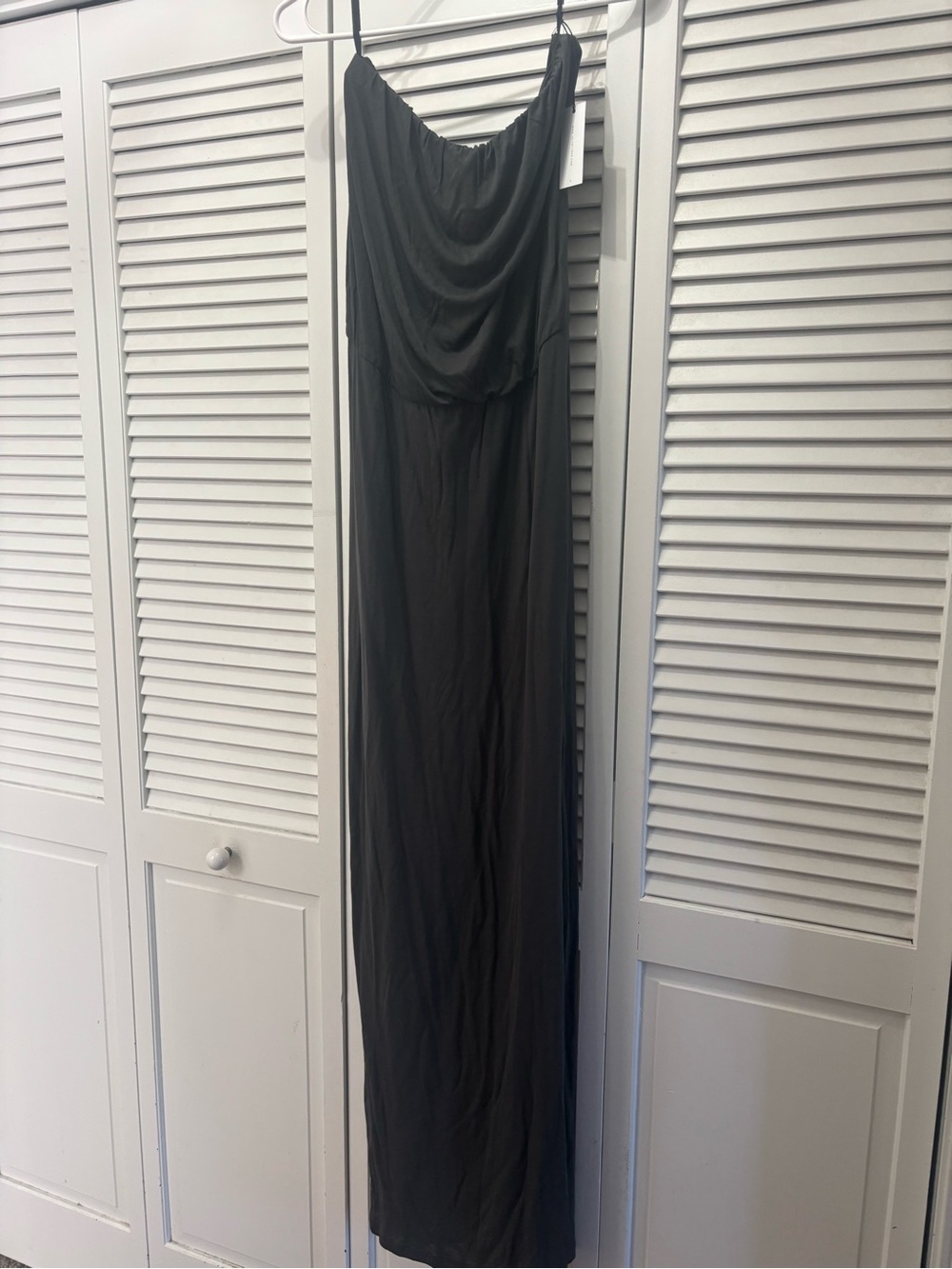 Grey Strapless Maxi Dress - NWT size large - Picture 1 of 3